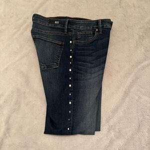 Kut from the Kloth Mia High Rise Skinny Jeans Embroidered‎ Pattern Size 8